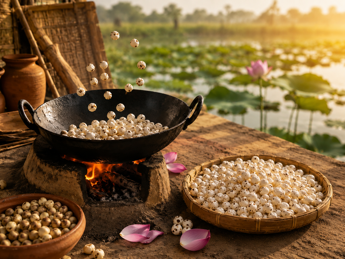 Makhana prepared and sorted